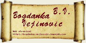Bogdanka Vejinović vizit kartica